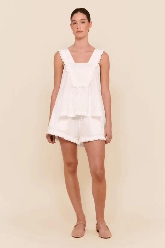 Piyama Off-White Elsie Sleeveless Sleepwear Pajama Tank Top Women's Size Small